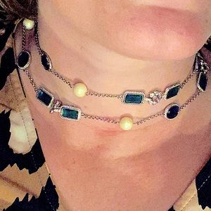 Gorgeously Cut Stones: 30” Long Necklace